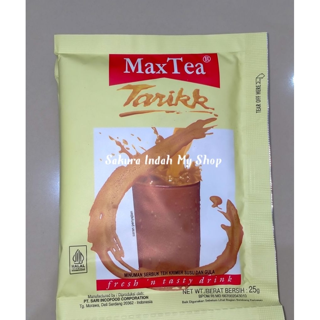 

MAX TEA TARIK Teh Tarik Kemasan isi 10 Sachet