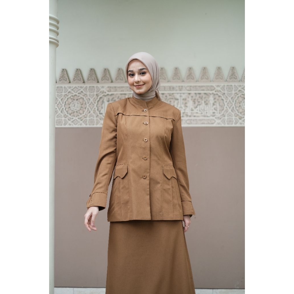 PREMIUM SETELAN PDH KHAKI PNS WANITA TERBARU