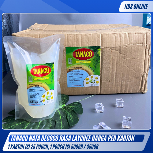 

Tanaco Nata de Coco Laychee 500gr | 1 Karton isi 25 Pouch | Nata Kelapa Siap Pakai [INSTAN/SAMEDAY]