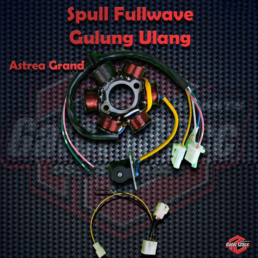 Spul spull Fullwave Astrea grand fullsett tinggal pasang soket PNP komplit kabel kit Fullwave untuk 