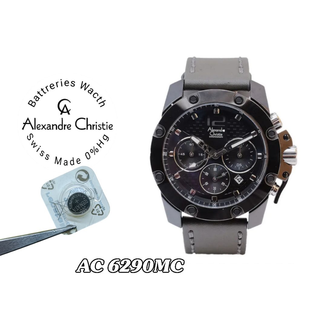 battrai jam tangan Alexandre Christie 6290mc battrai penggnti