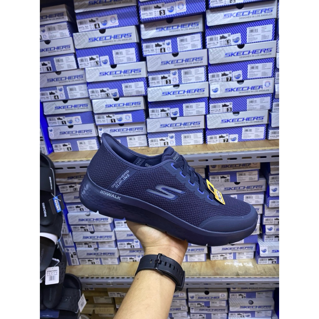 sepatu skechers original pria / Skechers slip-ins go walk flex mena walking shoes -navy