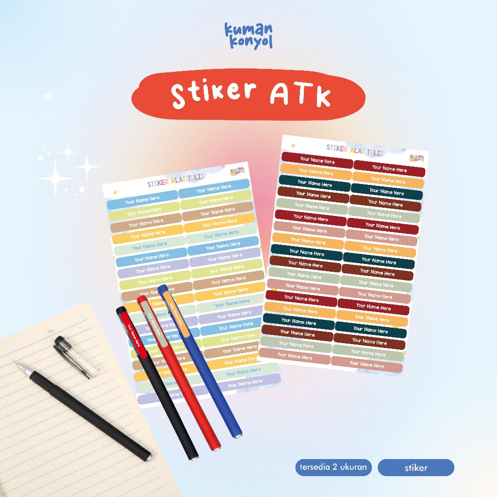

STIKER BOLPOIN - STIKER ALAT TULIS - STIKER NAMA ANAK