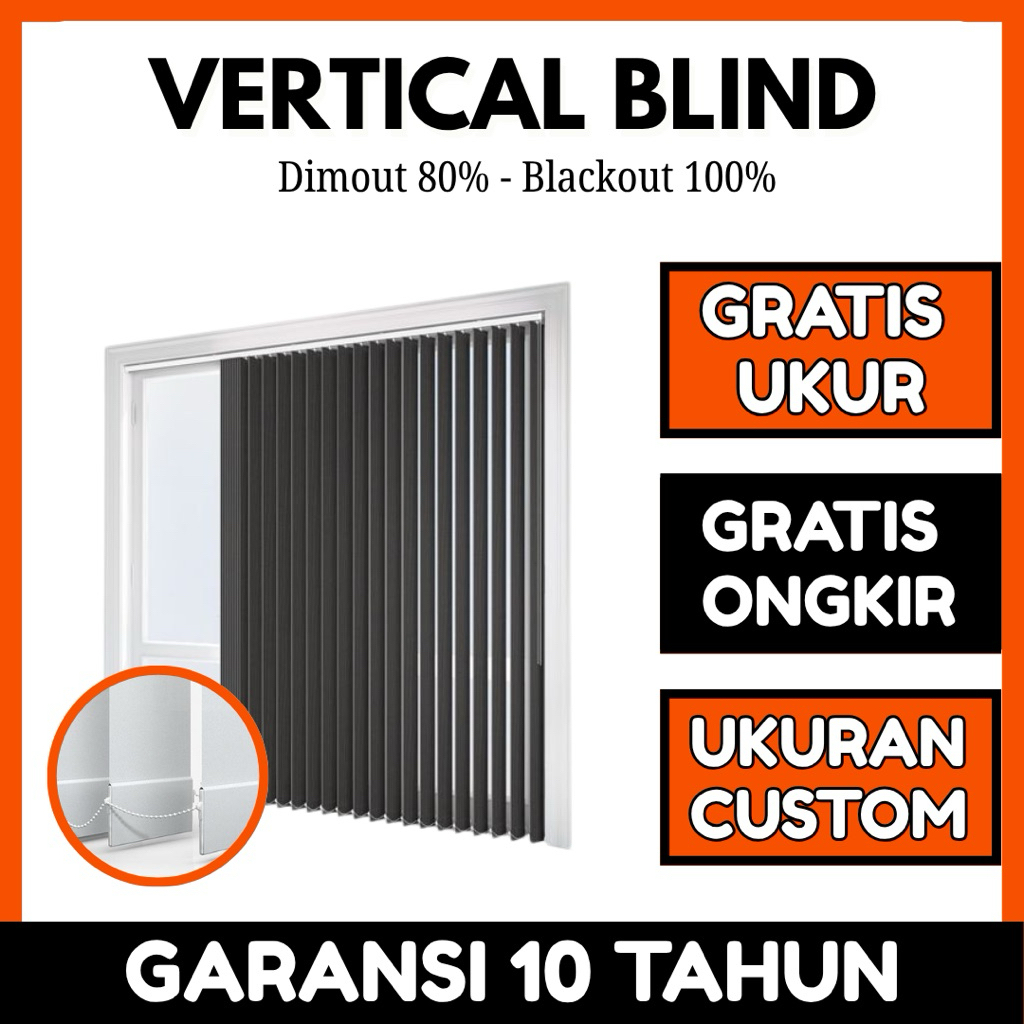 Gorden Vertical Blinds Custom - Vertikal blinds Custom - Gorden Kantor Custom - Tirai Kantor