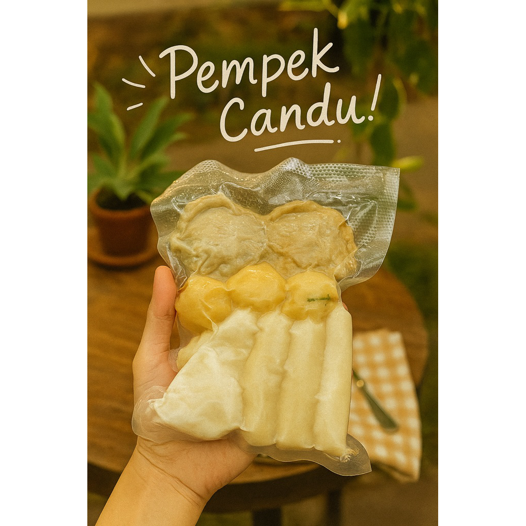 

Pempek Palembang Ikan Tenggiri Asli - Gluten Free - Pempek Candu – Kapal Selam, Lenjer, Adaan (Mix isi 10)