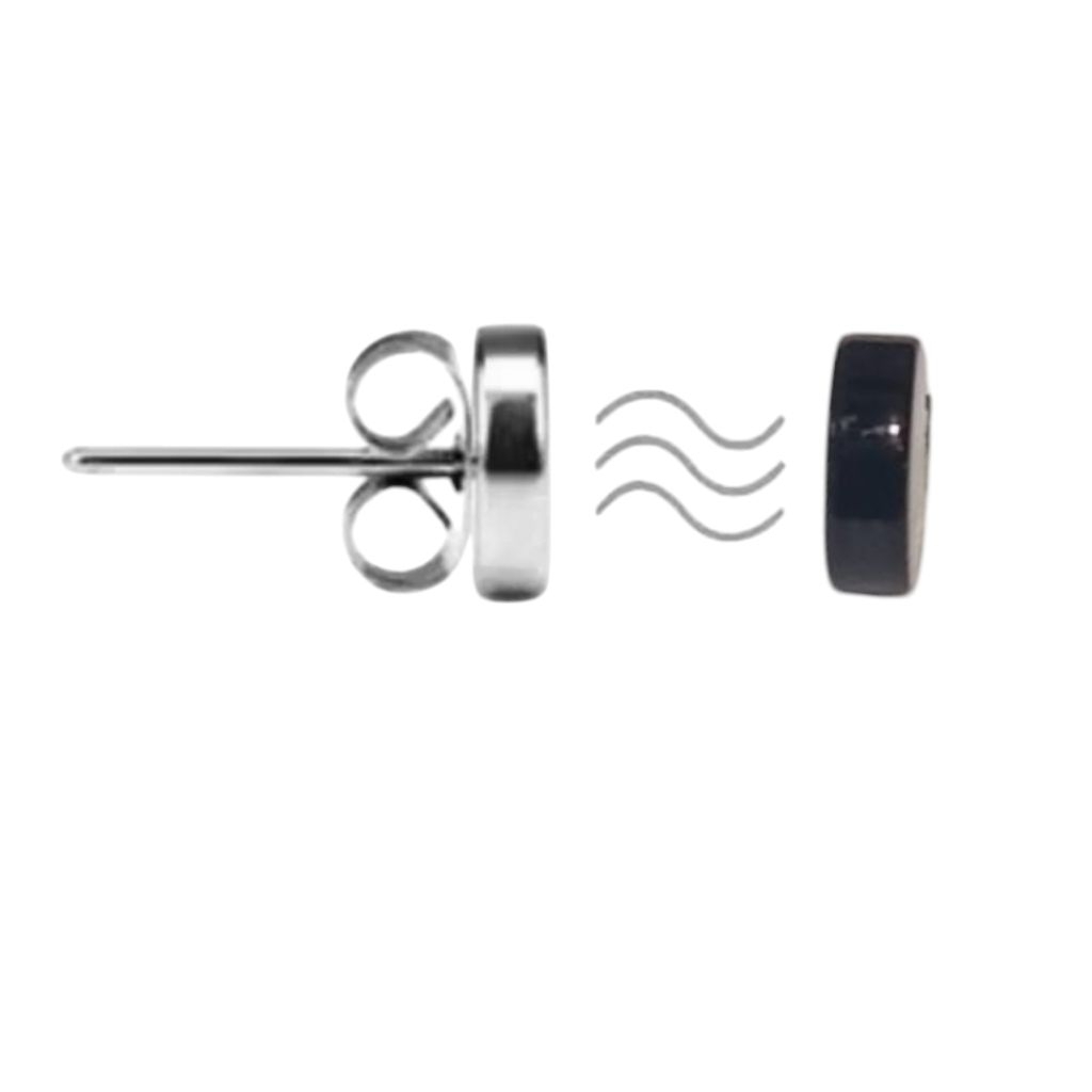 Anting magnet Hitam,anting Tampa tindik pria dan wanita Stainless steel