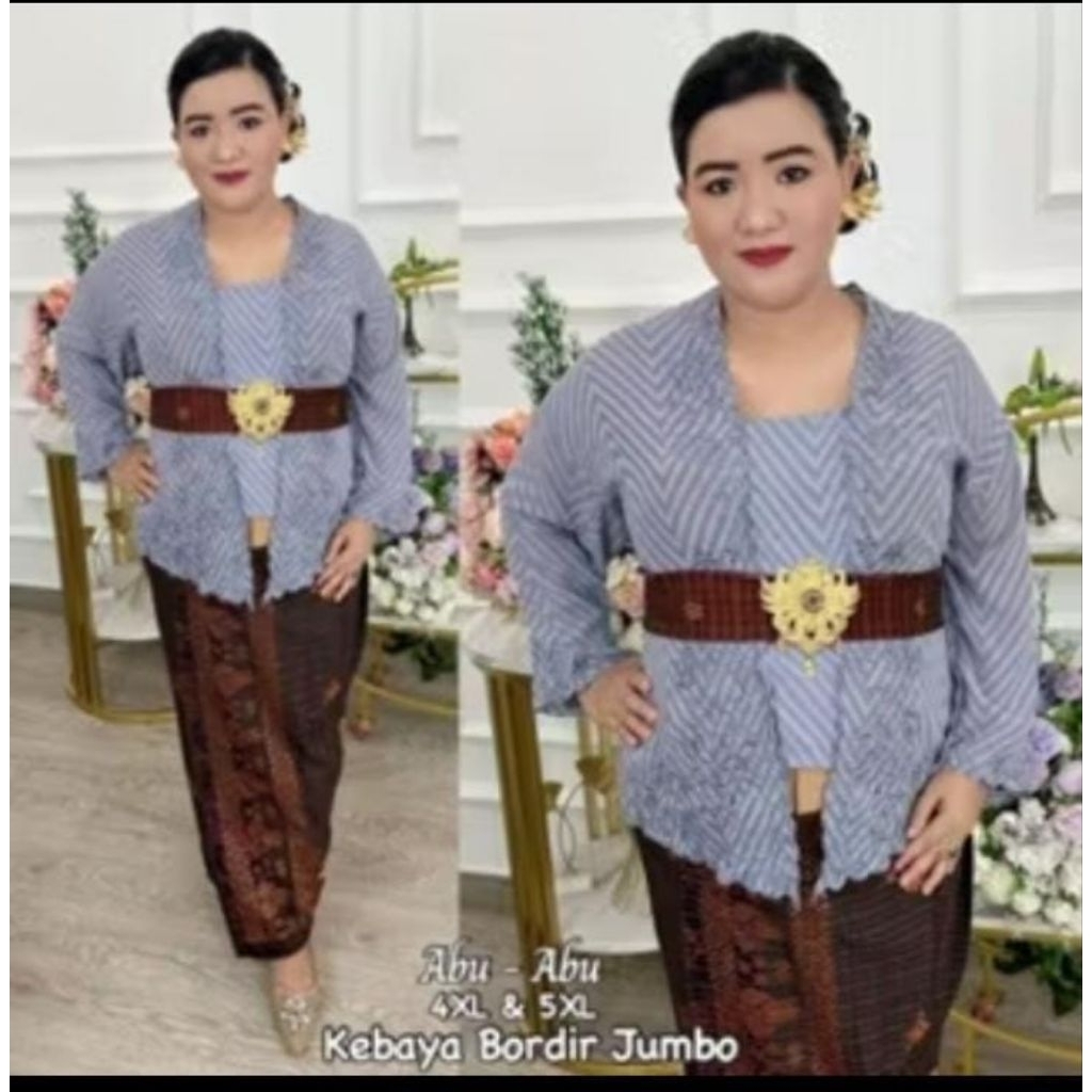 SALE Kebaya Bali Sifon Diamond Bordir Jumbo / kebaya jumbo / kebaya big size