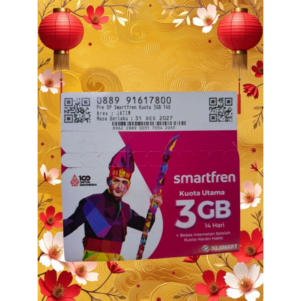 nomor cantik smartfren isi kuota 3gb 14hari 88 99 16 17 800