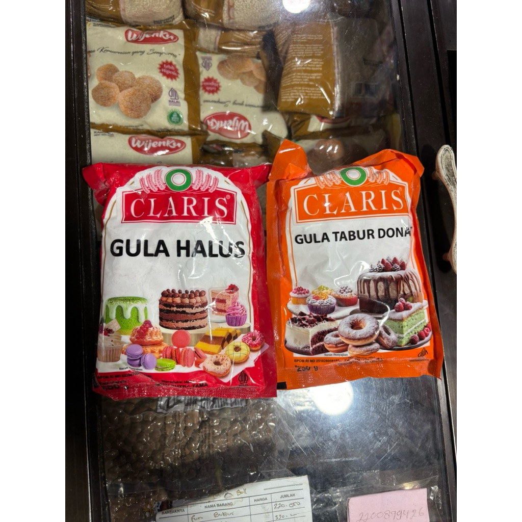 

Gula Tabur Donat Gula Halus Gula Donat @ 250 Gram Gula Tabur Claris Gula Donat Claris icing sugar / Gula Halus Claris Donat 1 DUS / Gula Halus Claris Merah / Gula Halus Claris Orange Harga 1 DUS / Gula HALUS CLARIS BEST SELLER