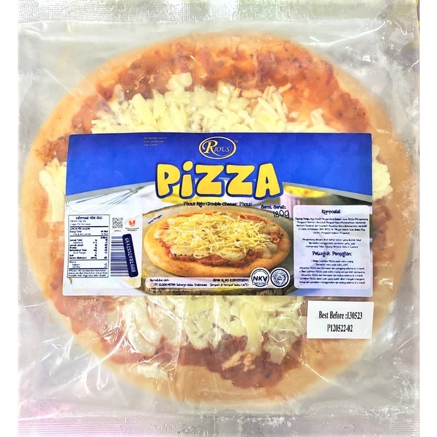 

PIZZA DOUBLE ZHEESE KEJU DOUBEL 180 GR - RIOUS (BERNARDI)