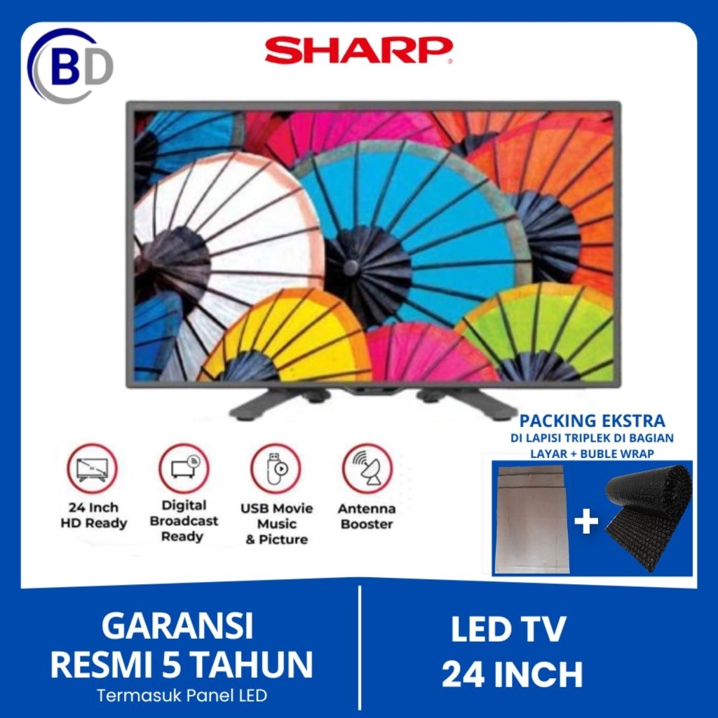 TV LED SHARP 24 inch HD Digital 24HD1500i USB Movie HDMI DVB-T2