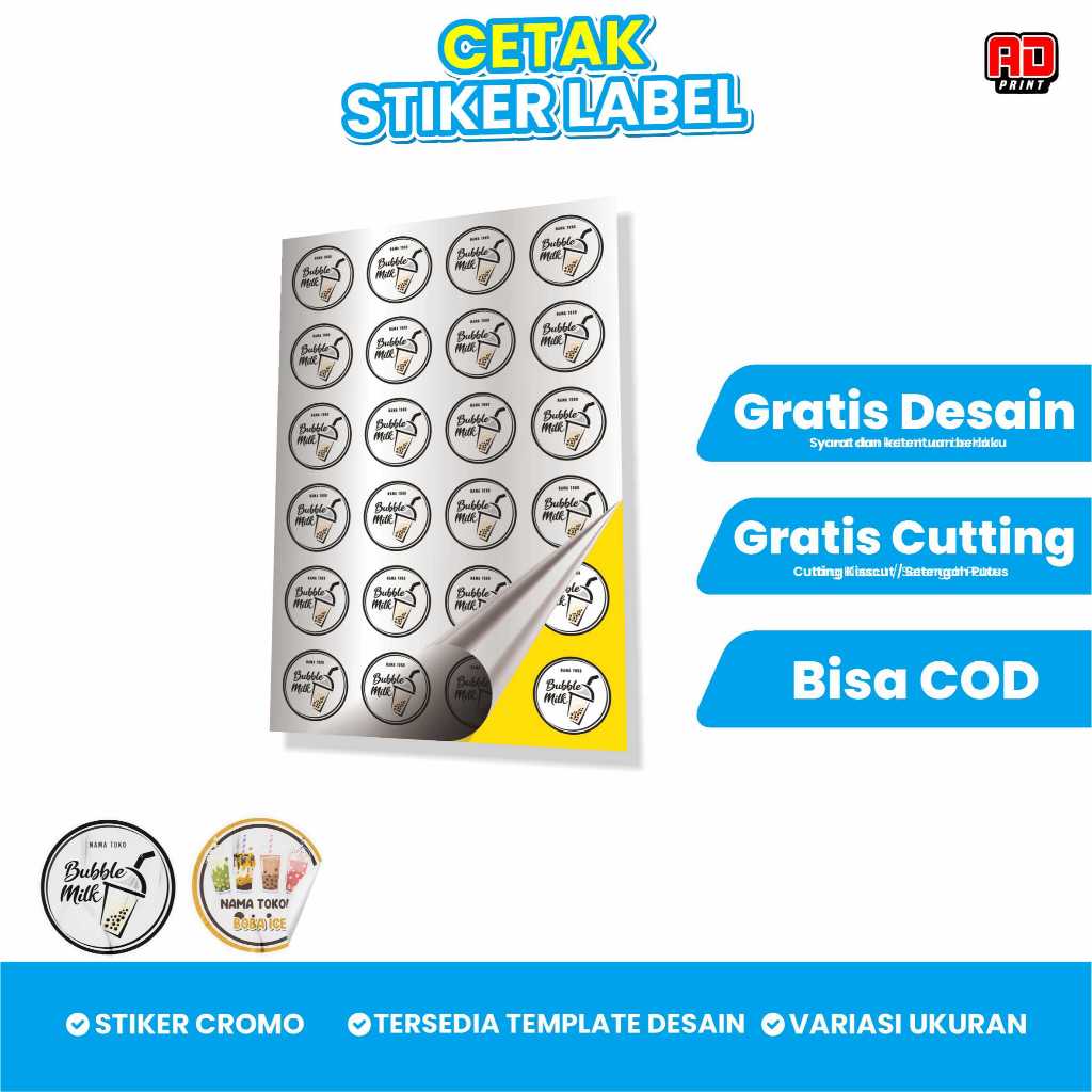 

Cetak Stiker label minuman