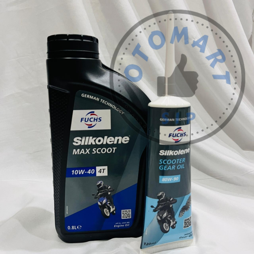 Paket Oli Matic Fuchs Silkolene Max Scoot 10W40 dan Oli Gardan Fuchs Scooter Gear