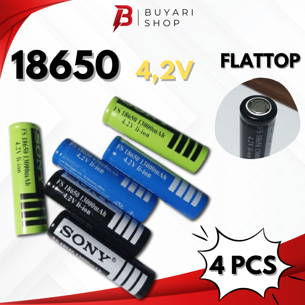 HARGA 2 PASANG BATERAI SENTER - BATERAI KIPAS ANGIN PORTABLE MINI - BATERAI 18650 BATRE 18650 Batera