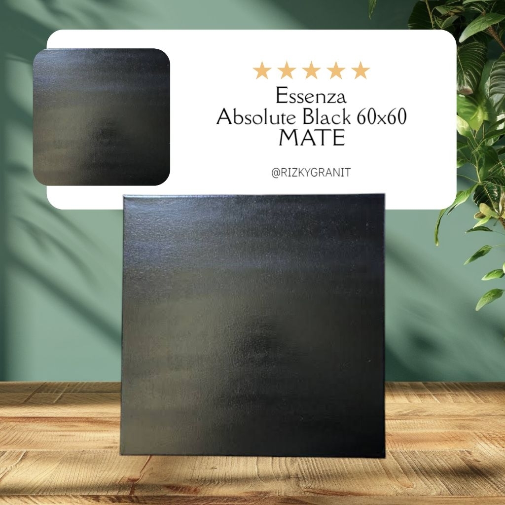Granit Lantai 60x60 Essenza Absolute Black