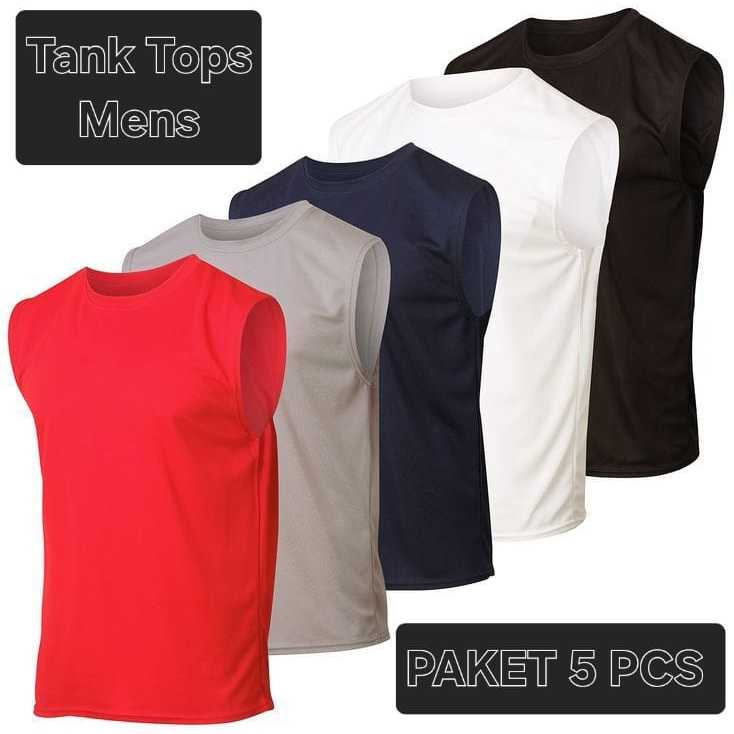 PAKET HEMAT 5 PCS Singlet Kaos Singlet Singlet Polos Singlet Kaos Singlet Pria Dewasa Singlet gym Pr