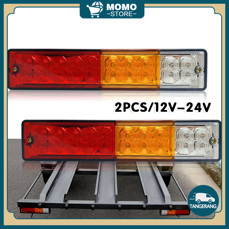 2PCS 12V 24V Lampu Rem Truk 24 Volt 12 Volt  Hemat Energi Stop Lamp Truk 24 Volt 12 Volt Tahan Air L