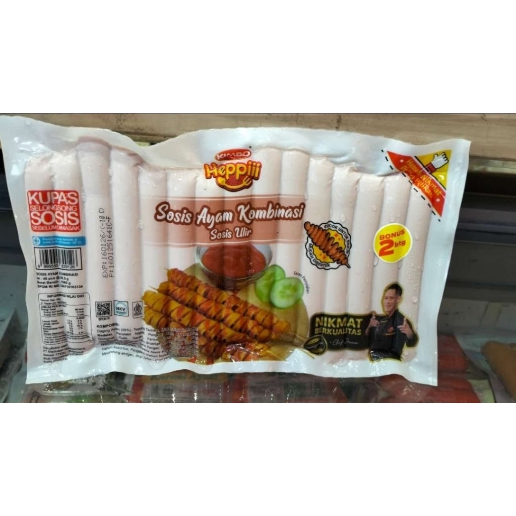 

SOSIS ULIR ISI 42 pcs|sosis murah|sosis ayam kombinasi|nuri fruits