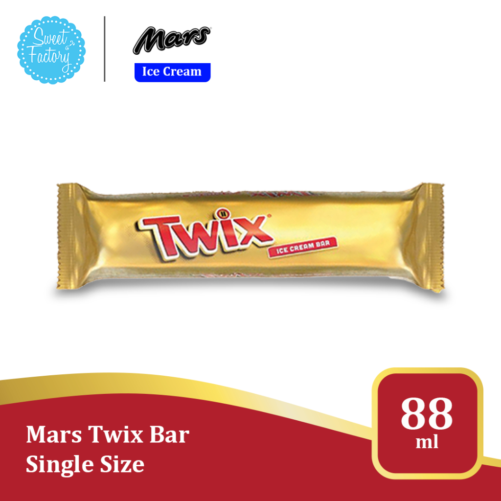 

Mars Twix Ice Cream Bar Single Size 88ml -MAkanan Impor USA