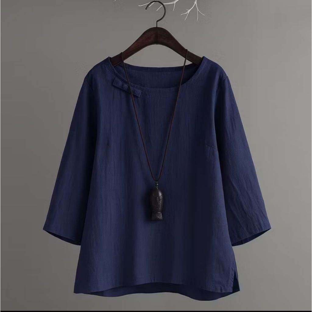 BLOUSE BAJU ATASAN WANITA LD 110 LENGAN 3/4 KINAN BLOUSE