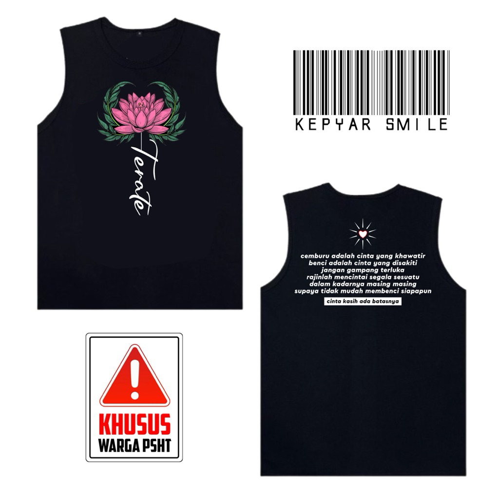 Singlet PSHT Bunga Terate Cinta Kasih Ada Batasnya (VOL 26) Free Stiker
