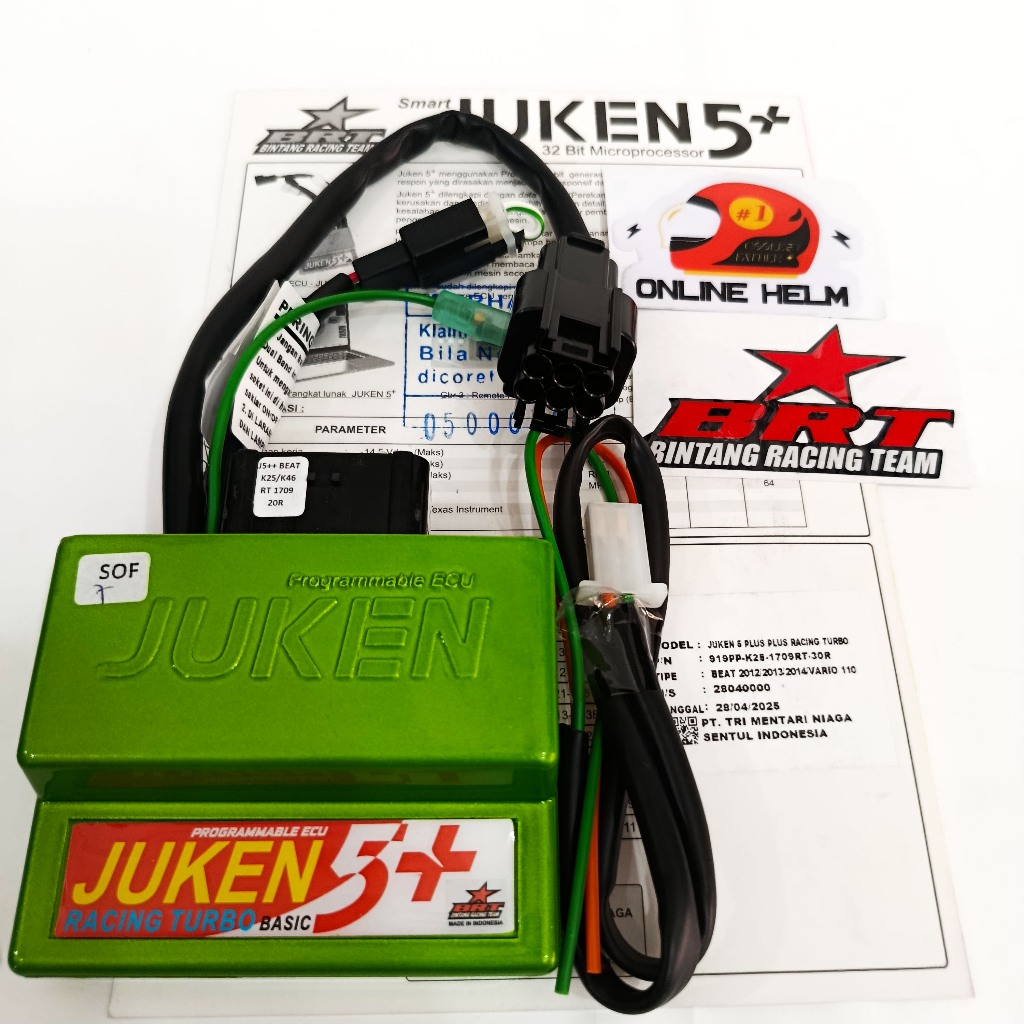 ECU BRT JUKEN 5++ Plis Beat scoopy Spacy Vario 110 Fi Stater Kasar Non ESP