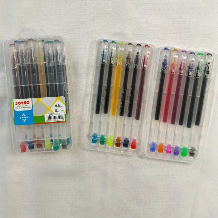 

PEN GEL JOYKO GPC-247S 12 WARNA / COLOR GEL PEN JOYKO / PEN WARNA 0.5 JOYKO