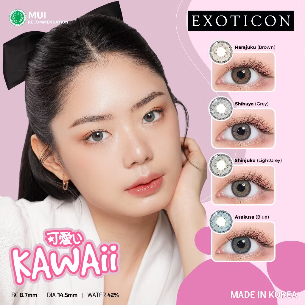 [✅ COD] SOFTLENS X2 KAWAII BY EXOTICON 14.5 MM / SOFTLENS KAWAII CANTIK IMUT LUCU - Lensa Kontak Len