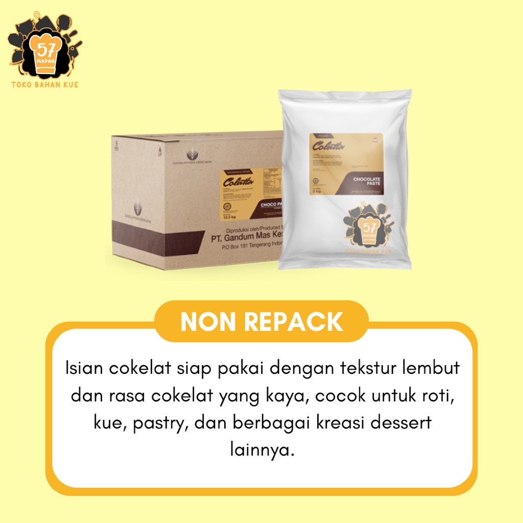 

FILLING COKLAT COLATTA 5 KG (ISIAN ROTI / SELAI)