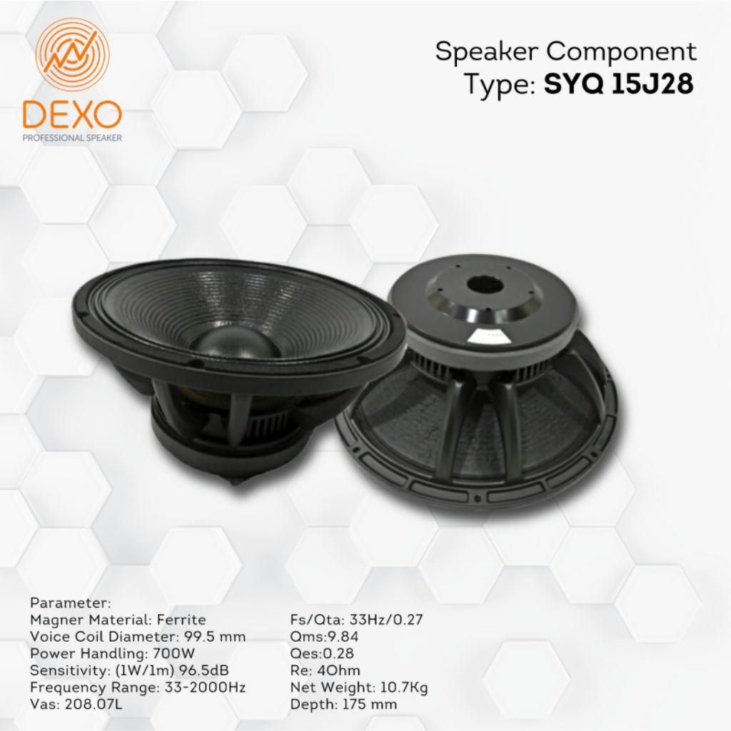 Speaker Component Dexo SYQ 15J28 Original