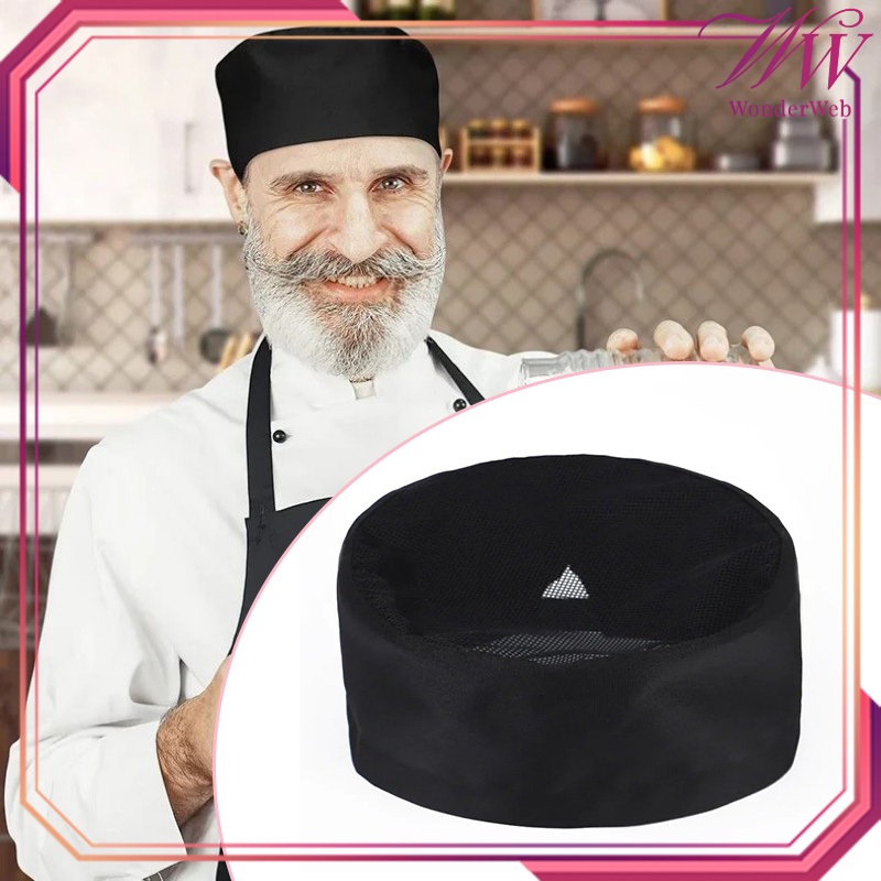 Topi Kitchen Hitam Topi Chef Pria Wanita Topi Chef Topi Topi Masak Topi Koki Chef