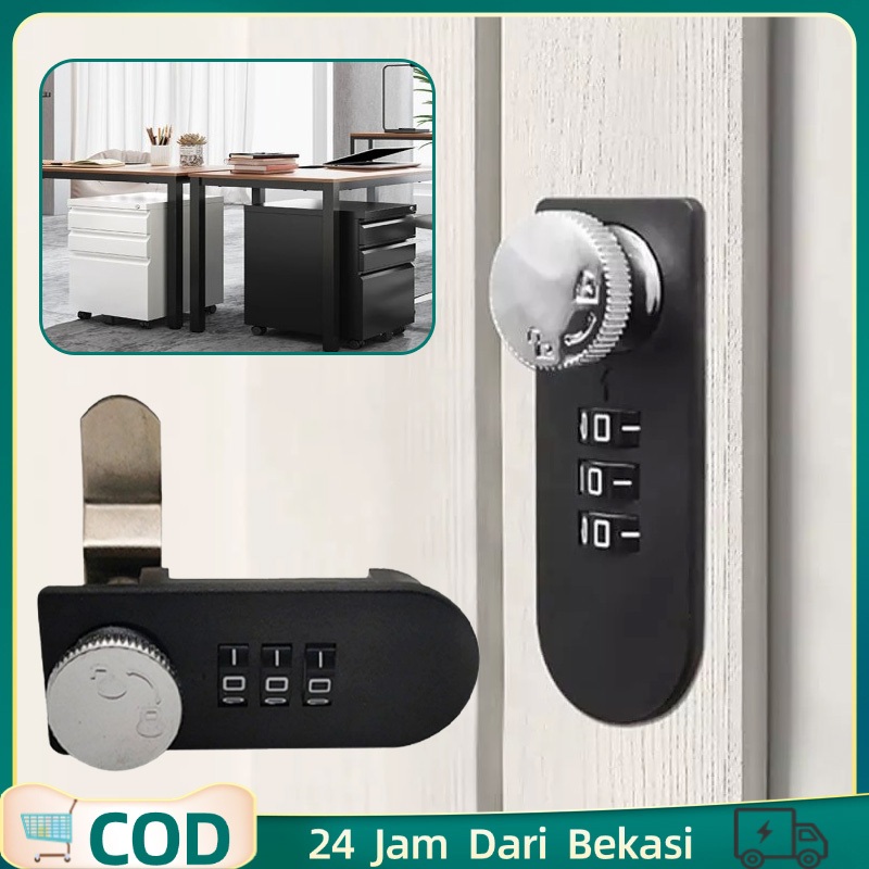 3 Digit Kunci Almari Keamanan Dokumen Konci Lemari Kunci Laci Digital Kunci Lemari Kaca Kunci Laci