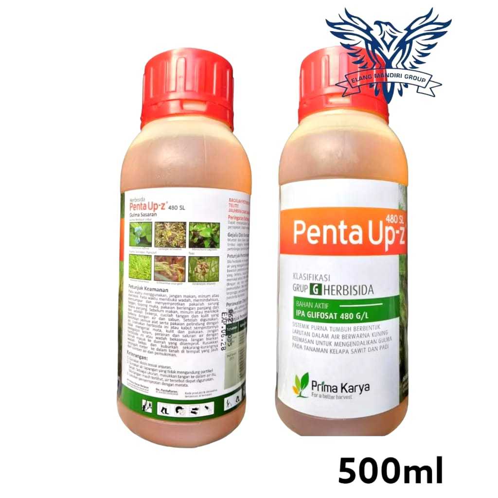 Penta Up Z 500ml Herbisida Ipa Glifosat g/l Pembasmi Gulma Sampai Akar Prima Karya