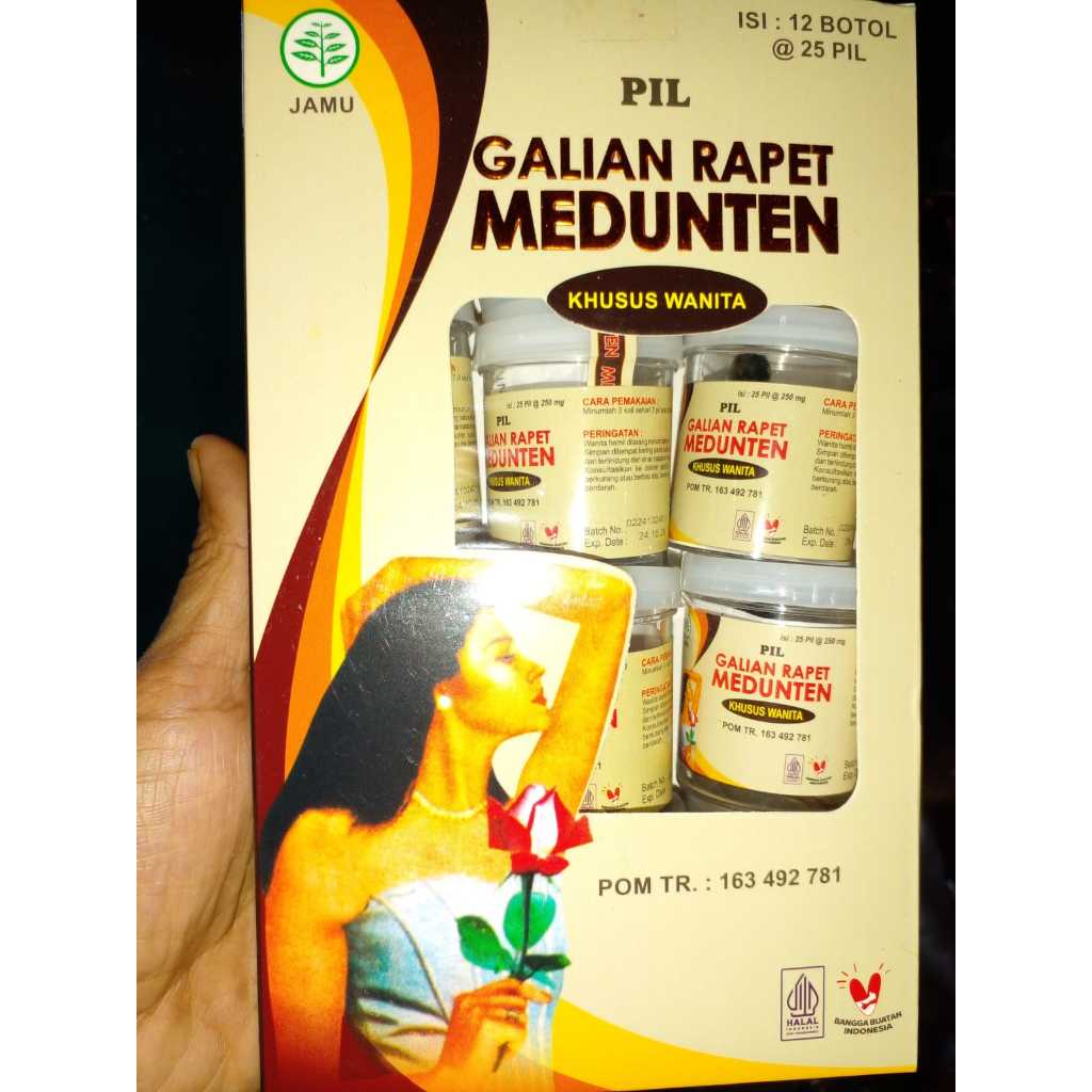Medunten 12 Botol Jamu Pil Manjakani Galian Rapet Sepat Keset Wangi Obat Keputihan Gatal Ramuan Herb