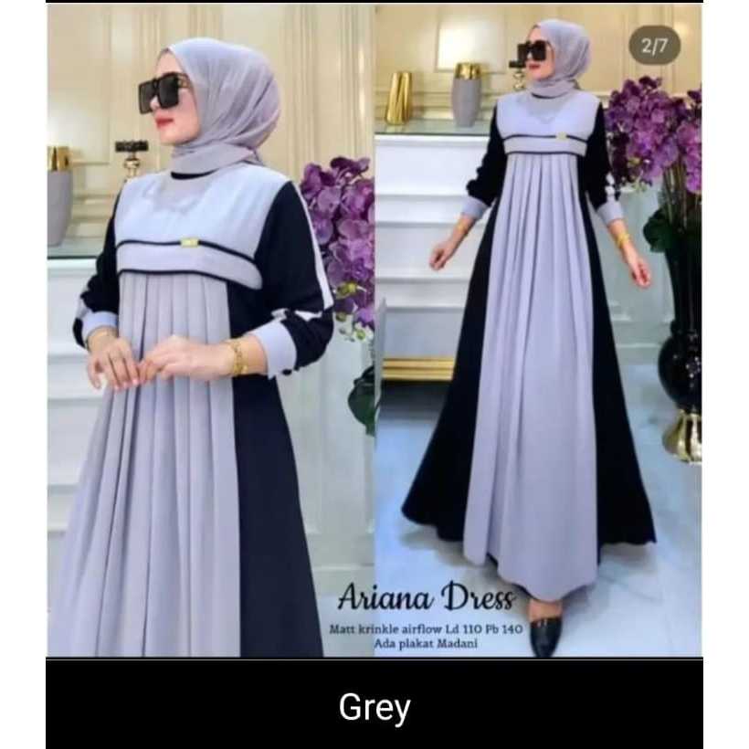 Dress Gamis Ariana Zahra Wanita Muslimah Kekinian Syar'i Terbaru