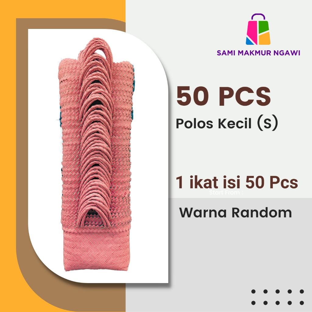 

PAKET 50 pcs Tas Anyam Polos Kecil (S) 50 Pcs