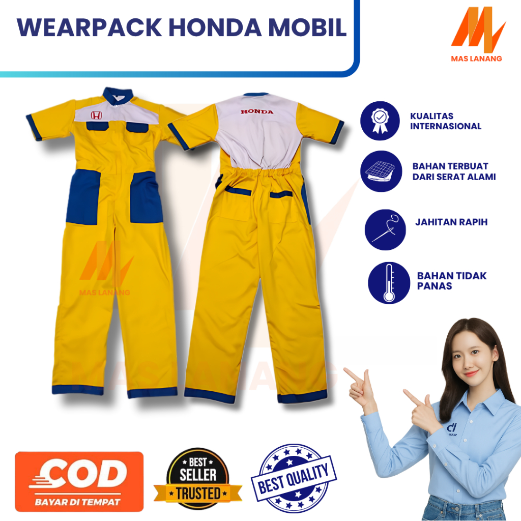 WEARPACK MEKANIK HONDA JUMBO || Seragam Honda mekanik JUMBO || Wearpack honda