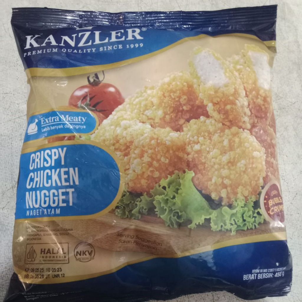 

Kanzler Nugget Crispy chiken 450gram