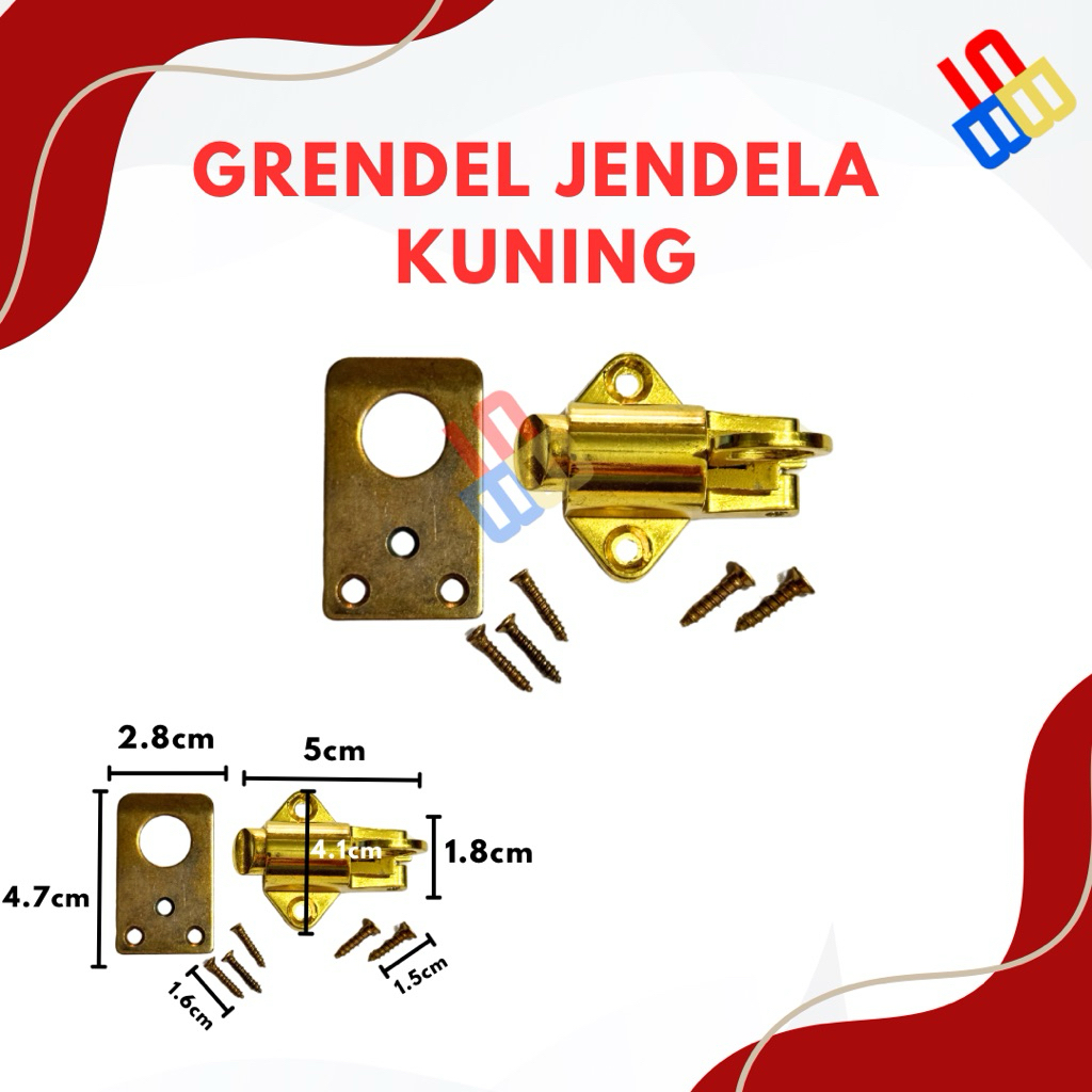 Grendel Bulat Jendela Kokoh / Grendel Kuning Kodok Tebal