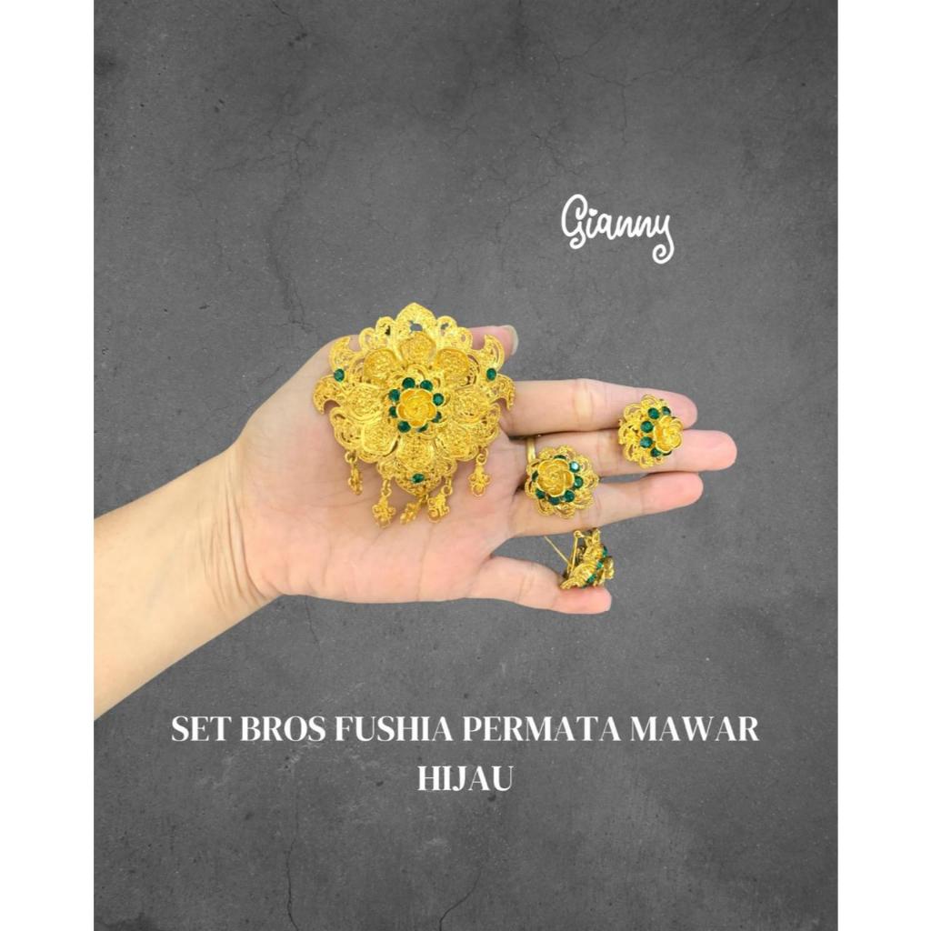 Set Bros Fushia Permata/ Bros Alpaka / Set Bros / Bros Pin