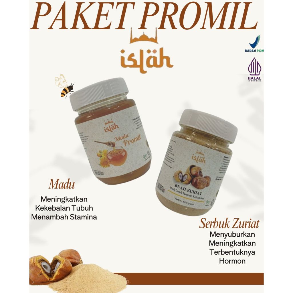 Paket Promil Serbuk Zuriat Islah Serbuk Zuriat Untuk Promil dan Madu Zuriat Promil[COD]