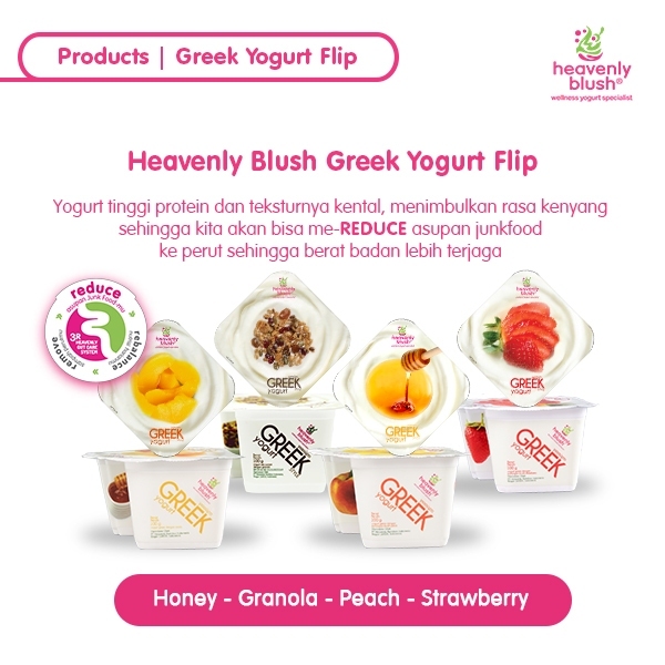 

[oddsolshop] pekanbaru/HB Heavenly Blush Greek Yogurt 100GR Strawberry Peach Granola Mango Honey