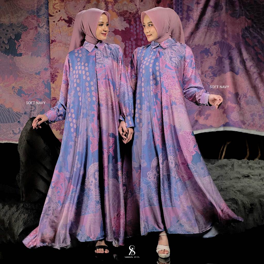 Shirin Zein - Gamis Etnik Motif Batik Mewah Elegan Series Lasem