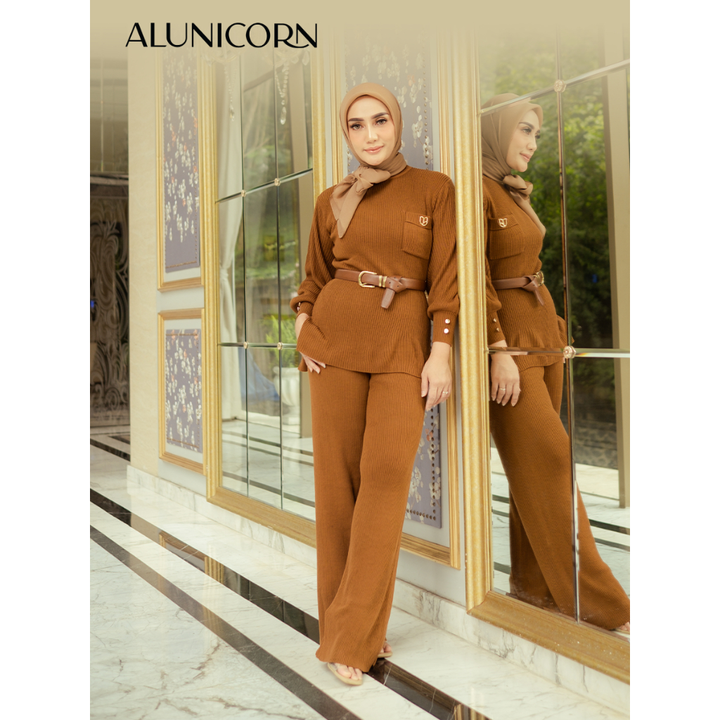 Alunicorn x Yulita - Emmy Set - Blouse - Pants - Knit Rajut