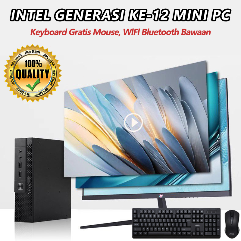 JUTU【12H SHIP】Mini PC Intel Core i5/i7 Full Set Lengkap Komputer Cocok Untuk Kantor/Belajar/Rumah Ta