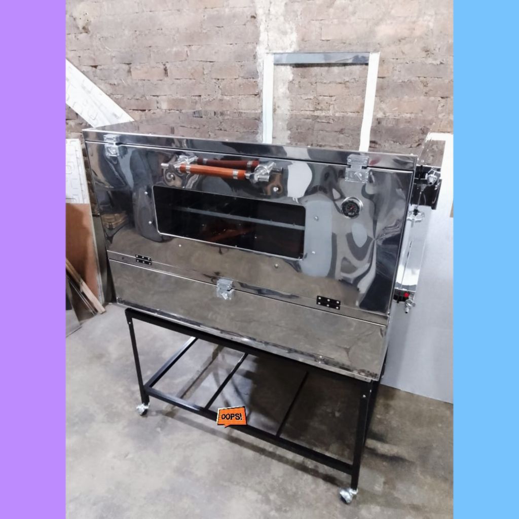 OVEN GAS STENLIS OTOMATIS PEMANTIK 100x55cm