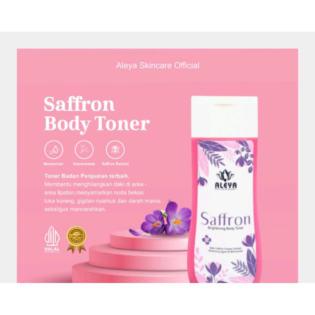ALEYA SKINCARE - Toner Badan Saffron Brightening Plus Niacinamide Original BPOM 100ml