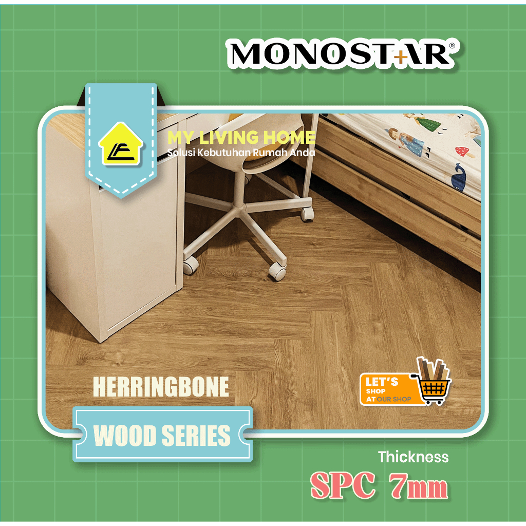 Lantai SPC MONOSTAR Herringbone 7mm | HERRINGBONE SERIES