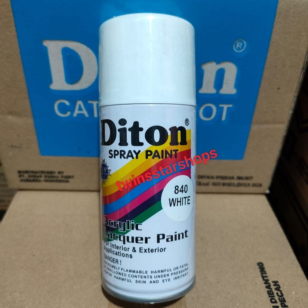 Pilok Pilox Pylox Diton White 840 Putih Glossy Cat Semprot Spray Paint 150cc
