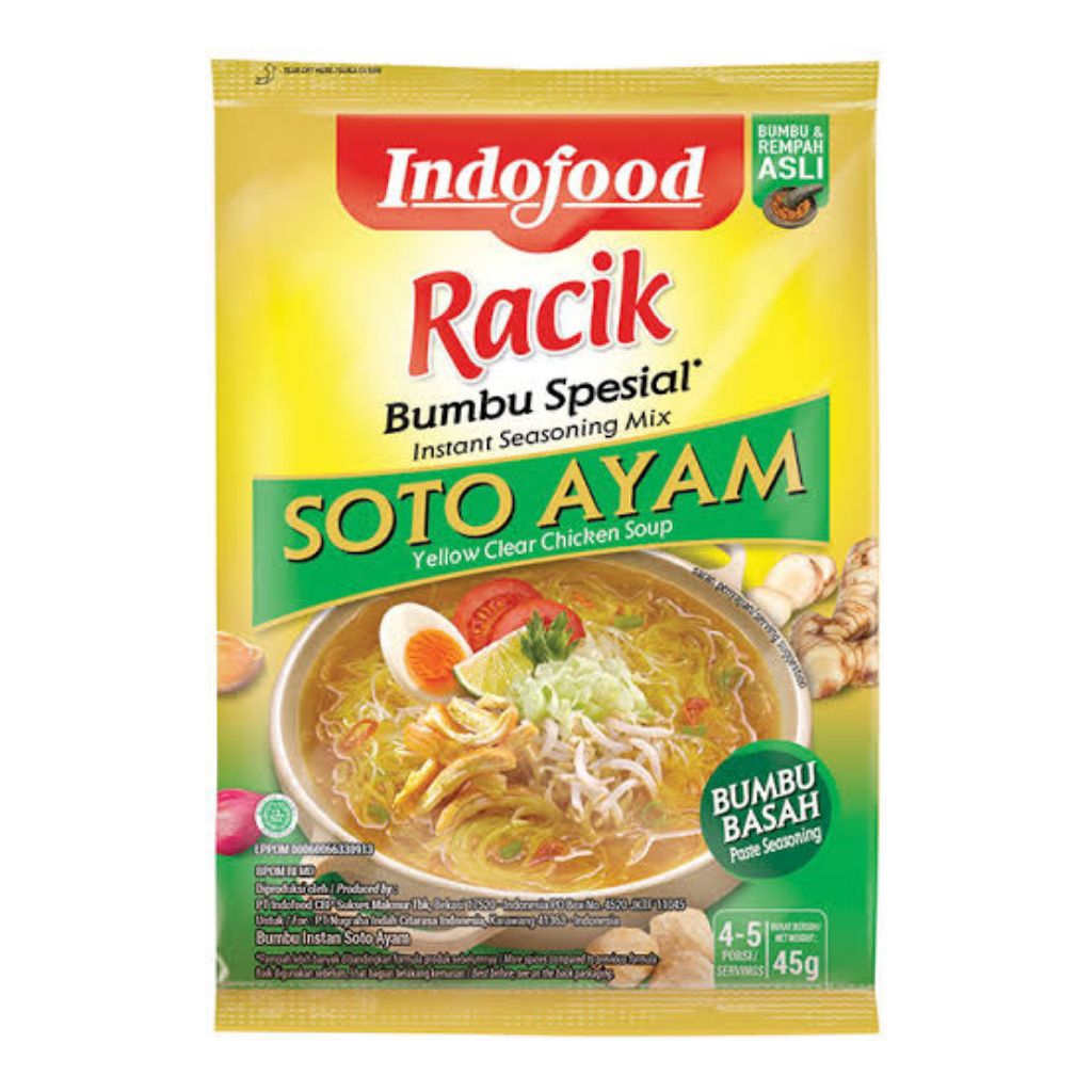 

INDOFOOD RACIK BUMBU SPECIAL SOTO 45 GR - Berkahprempah